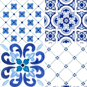 Mosaic,majolica,blue,Mediterranean tiles