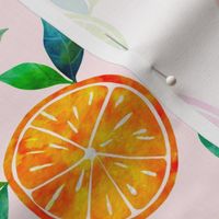 watercolor pink citrus