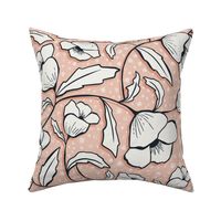 Floral Breeze - Blush Pink Ivory Large Scale