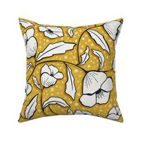 Floral Breeze - Goldenrod Yellow Ivory Large Scale