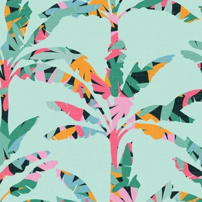 Colorful Palm Trees - Mint Green No. 3 / Extra Large