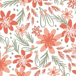 merry floral - peppermint