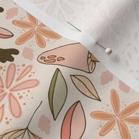 Whimsical Pink Mushroom Wallpaper and Fabric, small