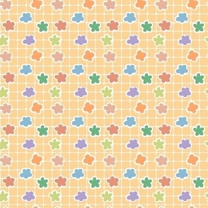 Turtle Shell Blender Floral on Vanilla Small Mosaic