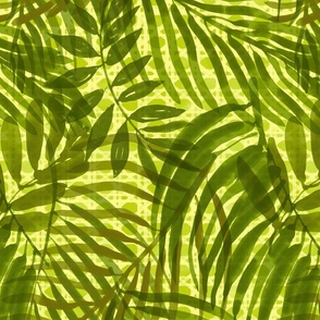 70s watercolor palms over lattice medium scale