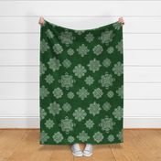 snowflakes -green (LARGE)