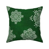 snowflakes -green (LARGE)
