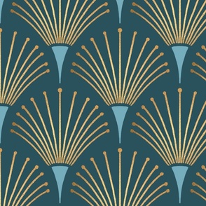 Albertine (gold and teal)