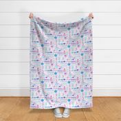 Watercolor Shapes // Pink, Purple, Turquoise Blue // Nursery Print // Children's Fabric // Kids Wallpaper // Fabric - 515 DPI // Wallpaper - 450 DPI 