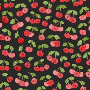 Black Cherry Fabric, Wallpaper and Home Decor | Spoonflower