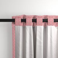 Small Houndstooth, Strawberry and White