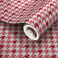 Small Houndstooth, Strawberry and White