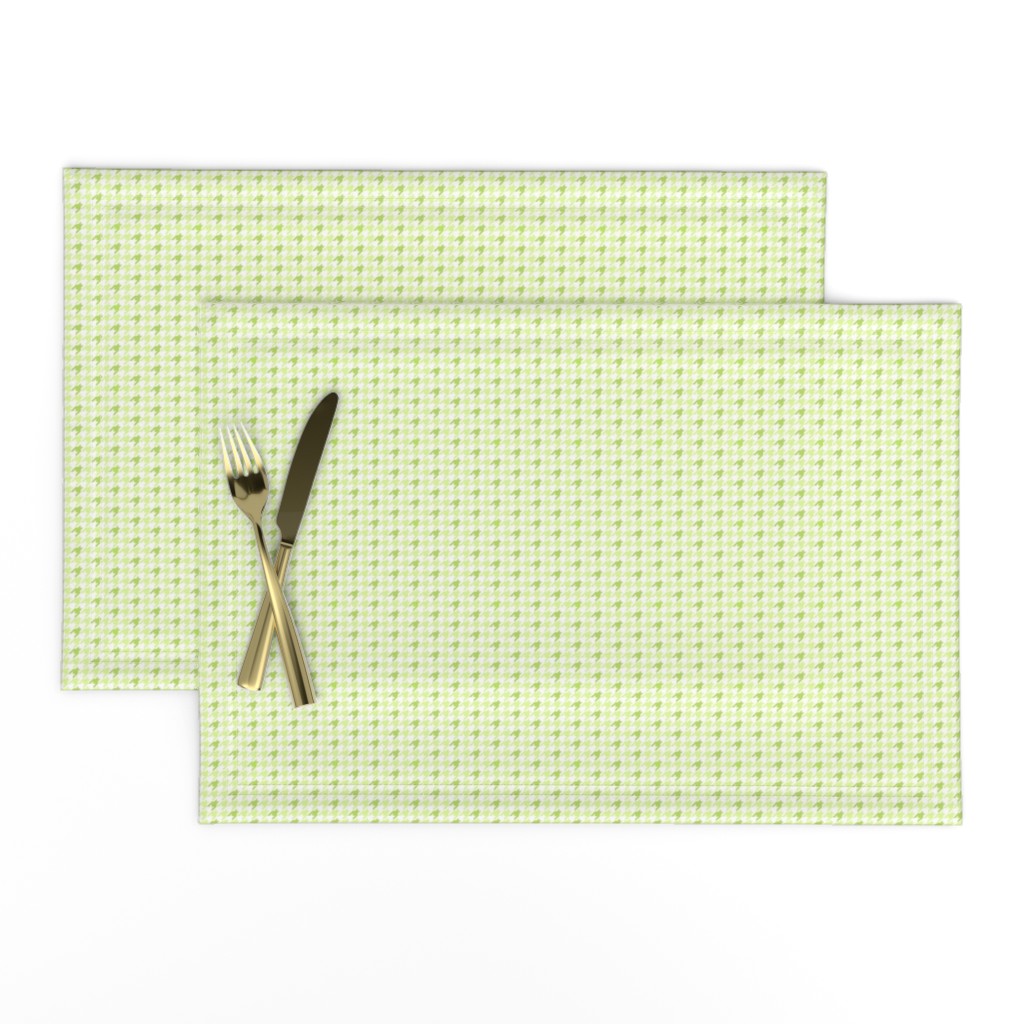 Small Houndstooth, Lime Green and White