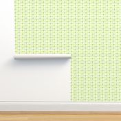 Small Houndstooth, Lime Green and White