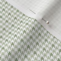 Small Houndstooth, Sage Green and White