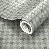 Small Houndstooth, Sage Green and White