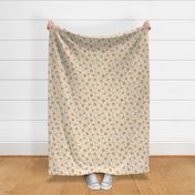 Boho Gingerbread Fabric with Christmas Cookies on Cream Gender Neutral