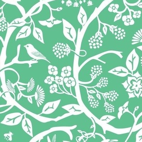 Victorian inspired decorative  botanical print - bright and maximalist