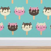 Kawaii Summer Ice Lolly Popsicle Cats