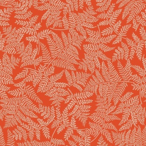 dotty ferns (deep orange)