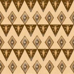 Brown hued geometric triangles on texture cream background small
