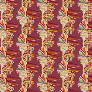 Funky graphic pattern inspired by 70's disco aesthetics