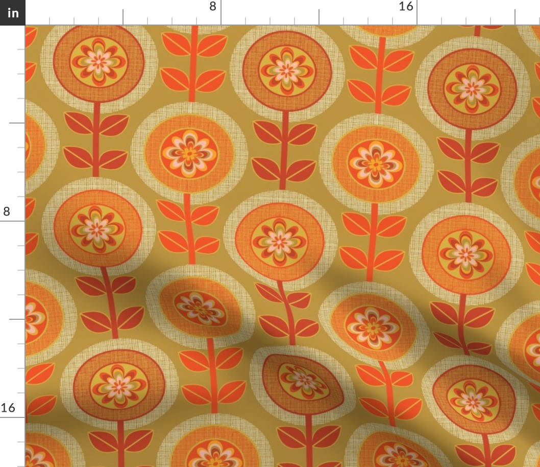 70’s Retro Floral Pillow 