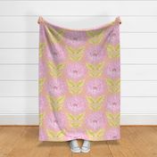 Conversational Print Statement Large Floral - pink - large-scale