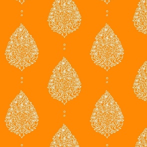orange moroccan paisley