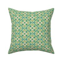 Moroccan Moth Medallions - tropical evergreen - large