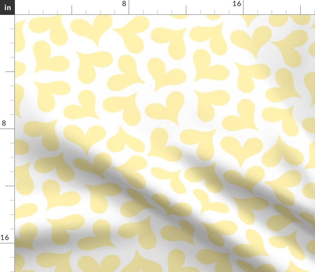 Butter Yellow Hearts medium