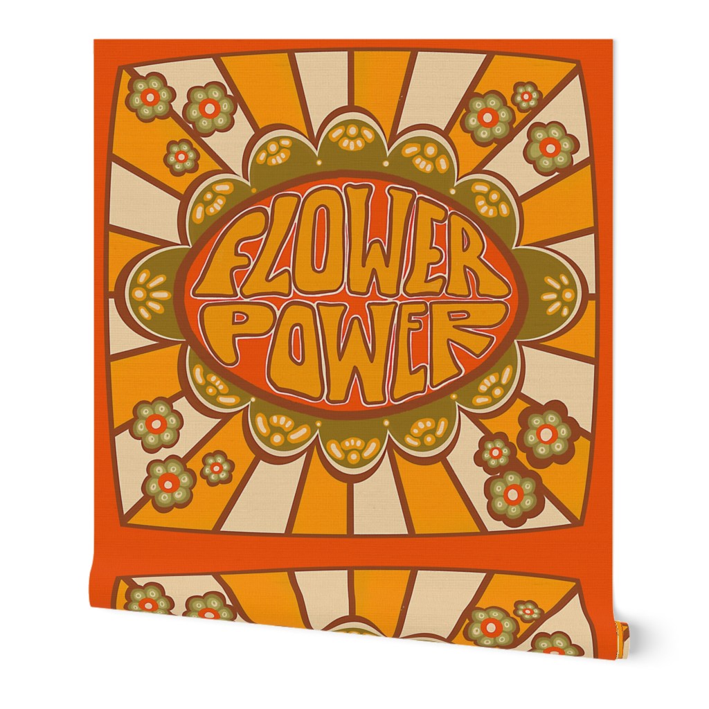 Flower Power 70s Pillow