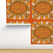 Flower Power 70s Pillow