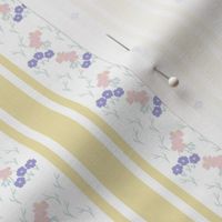 Candy Flowers Ticking Stripe