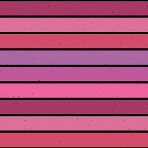 Halloween Bat Silhouettes Pink Retro Stripe Coordinate - XL Scale