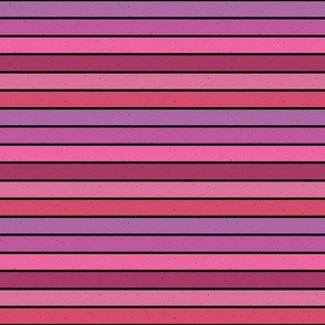 Halloween Bat Silhouettes Pink Retro Stripe Coordinate - Large Scale