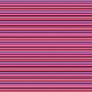 Halloween Bat Silhouettes Pink Retro Stripe Coordinate - Small Scale