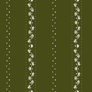 Olive Meadow Stripe - Angelina Maria Designs