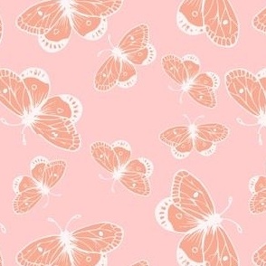 Butterflies 5.25in x 5.25in Pink