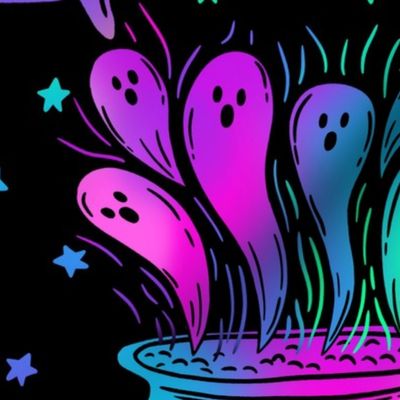 Cauldron Ghosts Rainbow Black BG - XL Scale 