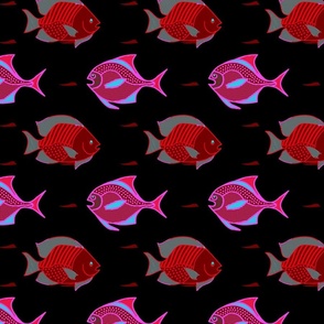 Vivid Red Fish in Schools