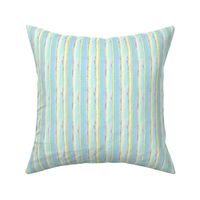 Watercolor Candy Stripes - Blue, Aqua, and Yellow