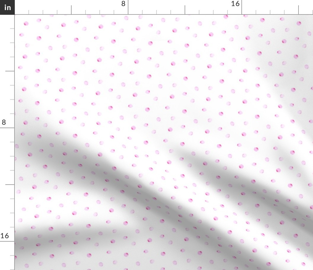Watercolor Polka Dots- Pink
