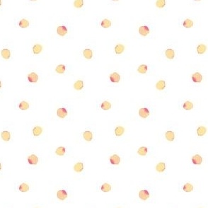 Watercolor Polka Dots- Mango, Yellow