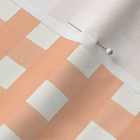 3/4 inch Medium Pantone Color of the Year 2024 Peach Fuzz gingham check - Soft peach cottagecore country plaid - perfect for wallpaper bedding tablecloth - vichy check
