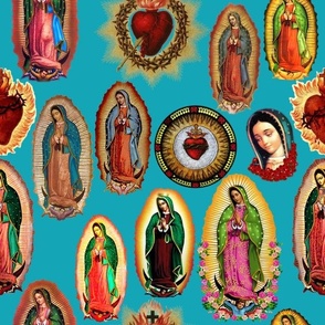 Virgin of Guadalupe - Blue - LARGE