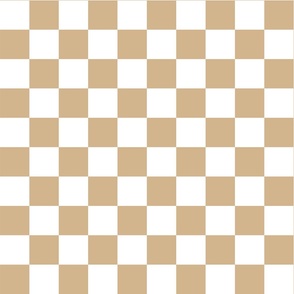 Checkerboard - Tan + White - LARGE