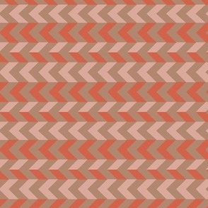 Chevrons in warm red