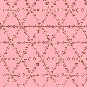 Abstract xmas snowflake in hot pink