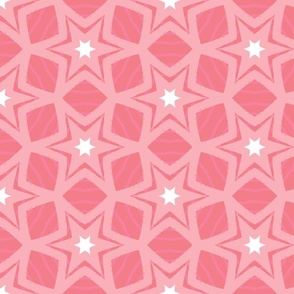 Pink on Pink Star Geometric / medium scale